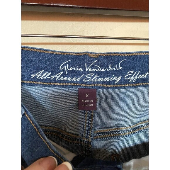Gloria Vanderbilt Darkwash Capri Amanda Sz.8 - Picture 3 of 4